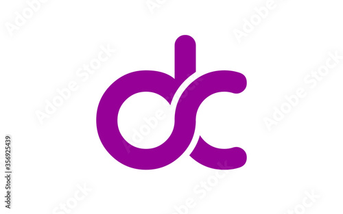 dc or cd Letter Initial Logo Design, Vector Template