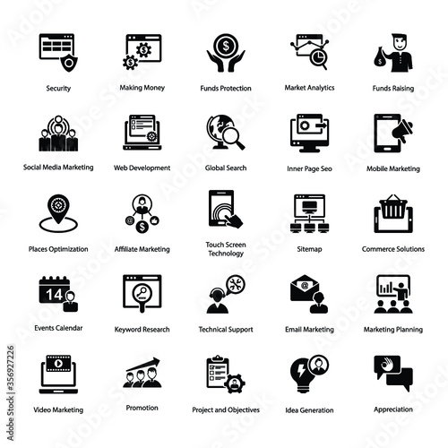 
Project Management Filled Icons
