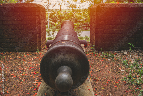 Ancient cannon on the fortress photo