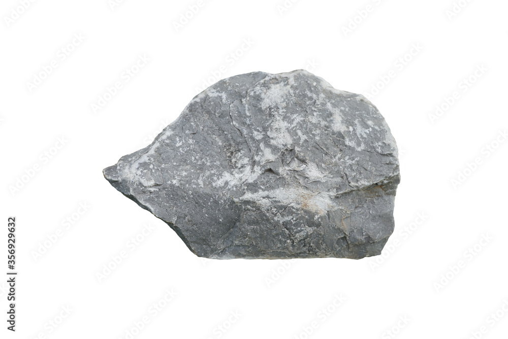 Obraz premium raw of limestone rock isolated on white background.