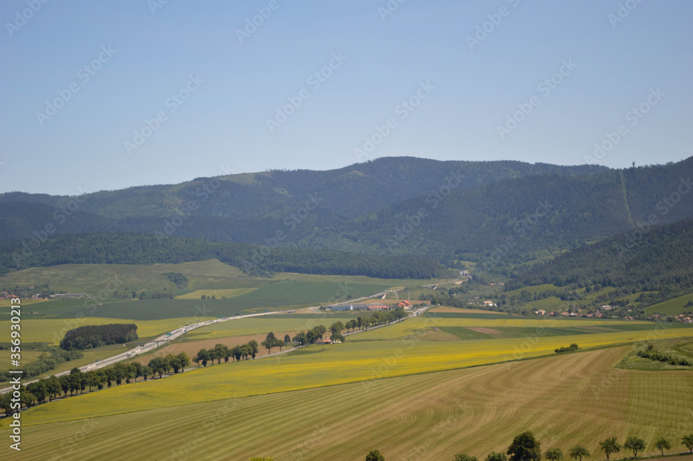Rural mountain landscape in Slovakia