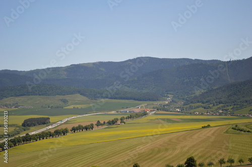 Rural mountain landscape in Slovakia