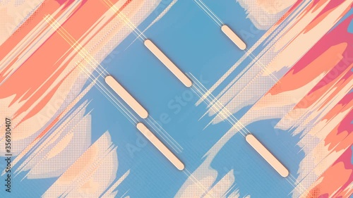 Wallpaper Mural Line art cover with a pattern moving colored lines. 3d rendering loop animation Torontodigital.ca