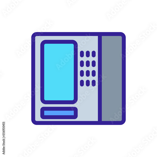 snack vending machine equipment icon vector. snack vending machine equipment sign. isolated color symbol illustration