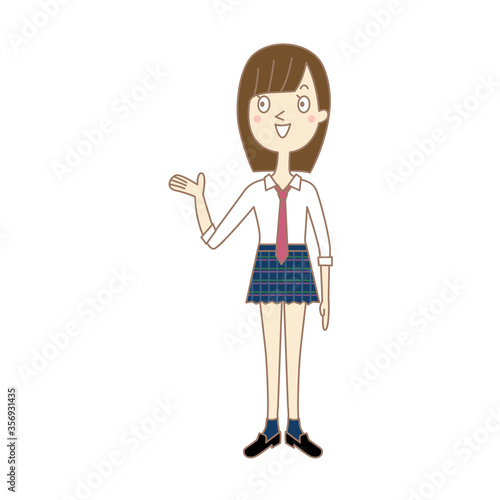 女子高生のイラスト