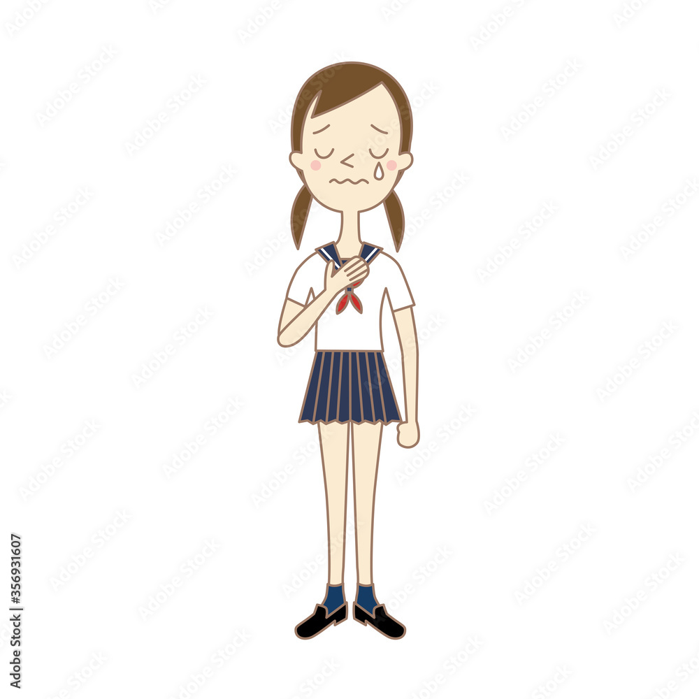 女子高生のイラスト 女子高生のイラスト
