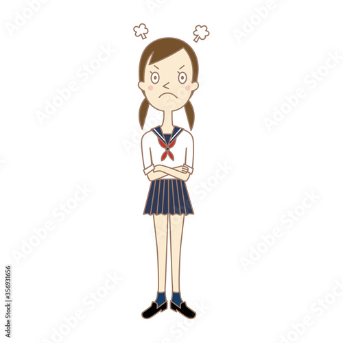 女子高生のイラスト