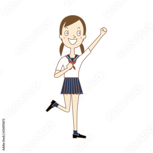 女子高生のイラスト