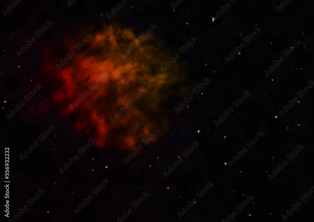 Star field in space and a nebulae. Star field in space and a nebulae.