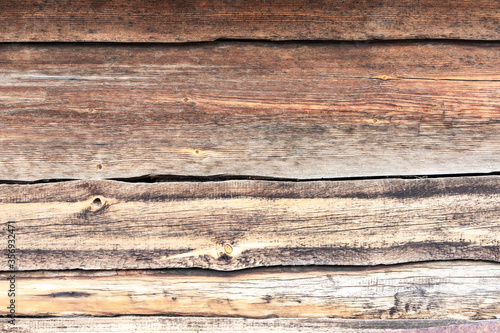 Image of an old wooden surface. Old beautiful wooden surface. Background. View from above. Large view. Closeup