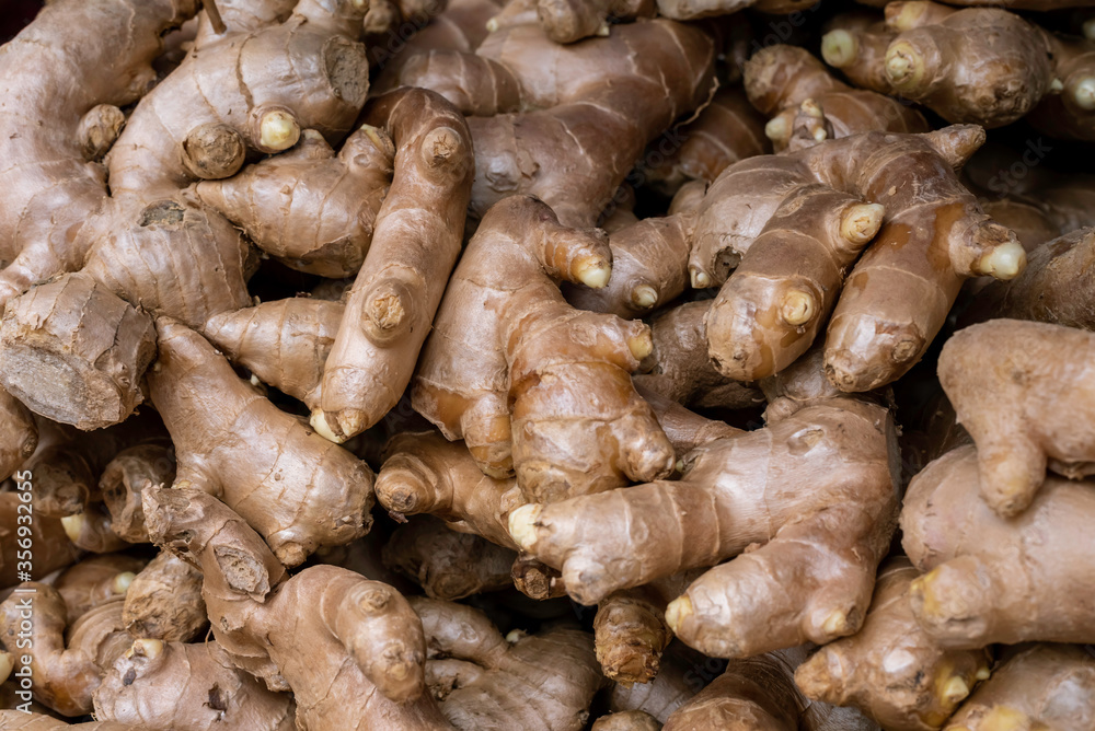 fresh ginger put to sell in the marketplace fresh ginger put to sell in the marketplace