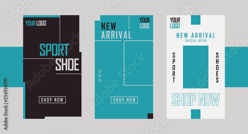 Minimalist social media shoes stories post