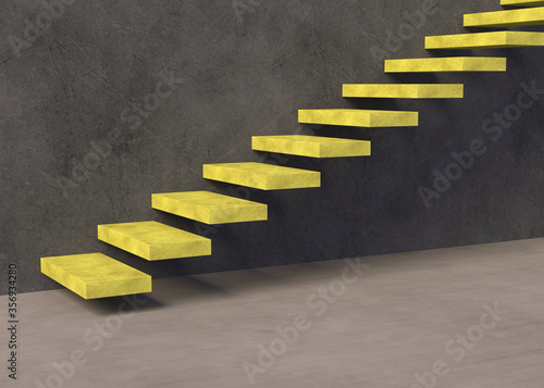 Stairs 3d rendering background