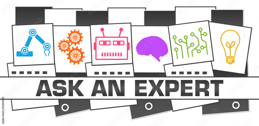 Ask An Expert Dark Colorful AI Symbols Squares Grid Ask An Expert Dark Colorful AI Symbols Squares Grid