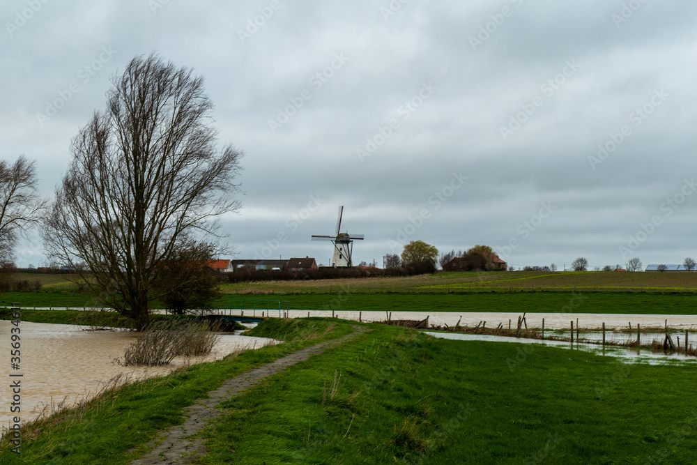 Rural landscape in West Flanders, Belgium near Beveringe and Stavele with flood of the river IJzer
Rural landscape in West Flanders, Belgium near Beveringe and Stavele with flood of the river IJzer