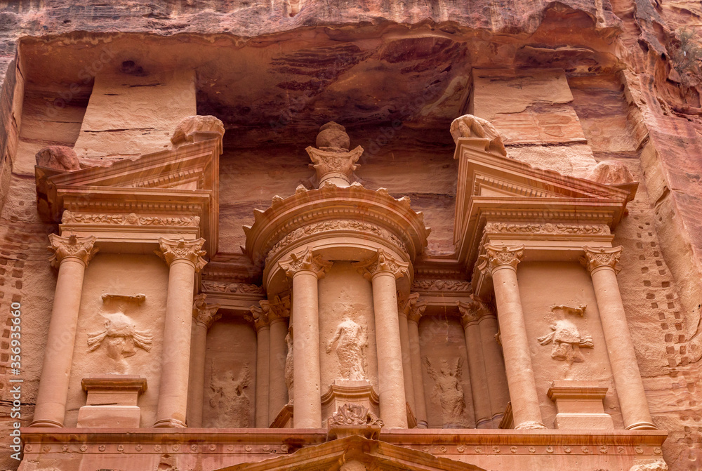 detail of the entrance of a temple Petra