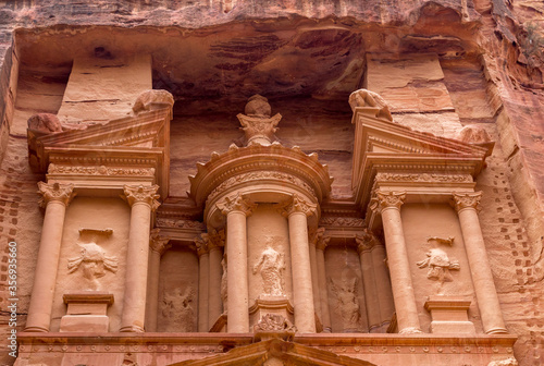 detail of the entrance of a temple Petra
