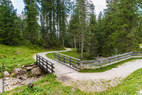 Beautiful tourist trail in the mountains