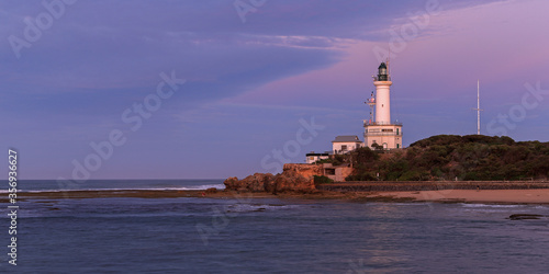 Morning at Point Lonsdale lighthouse on the Bellarine Peninsula in Victoria, Australia.