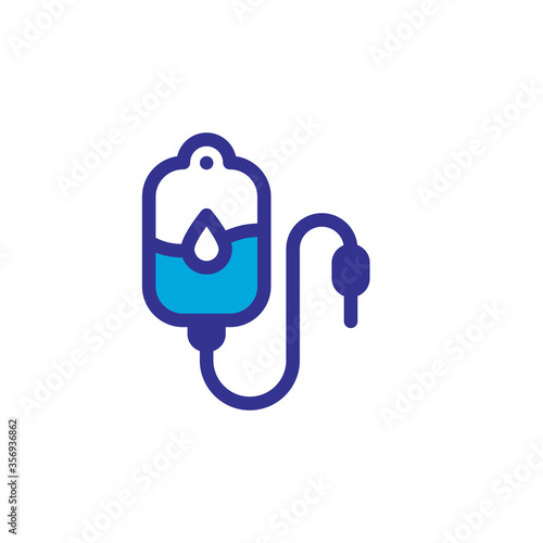 blood bag icon logo illustration related to medical devices