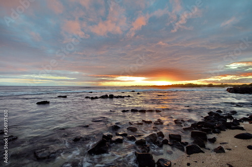 sunset on the beach