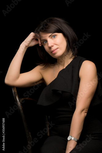 Portrait of a beautiful young woman close-up.