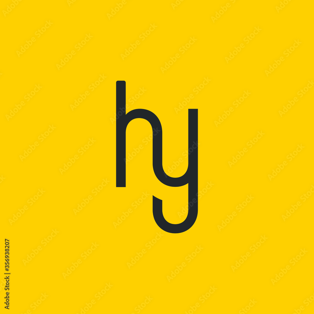 creative minimal HY logo icon design in vector format with letter H Y creative minimal HY logo icon design in vector format with letter H Y