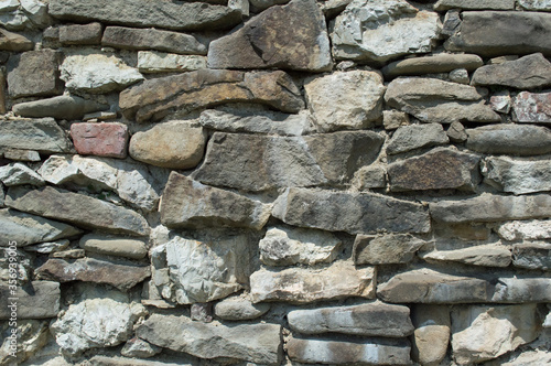 Ancient stone wall in ruins in Slovakia