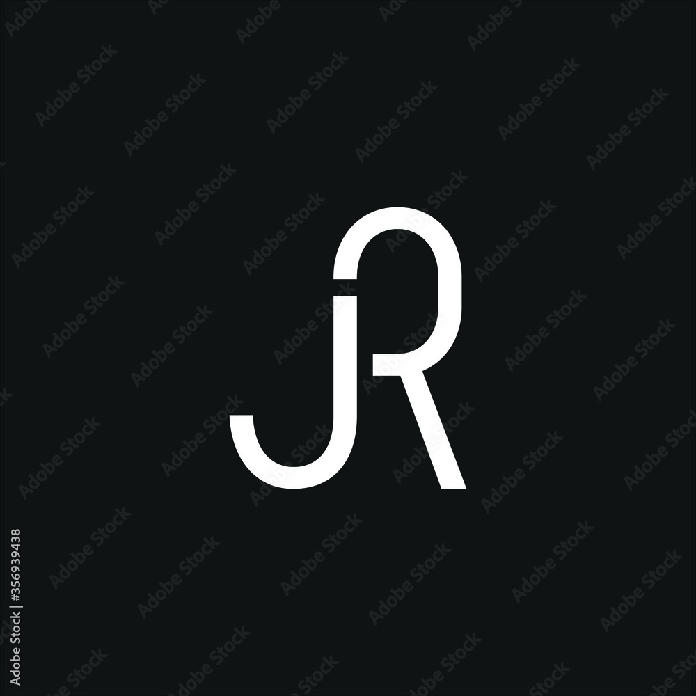 J R JR Initial letter handwriting and signature logo. J R JR Initial letter handwriting and signature logo.