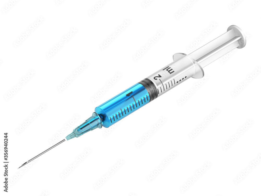 Disposable syringe with needle. Disposable syringe with needle.