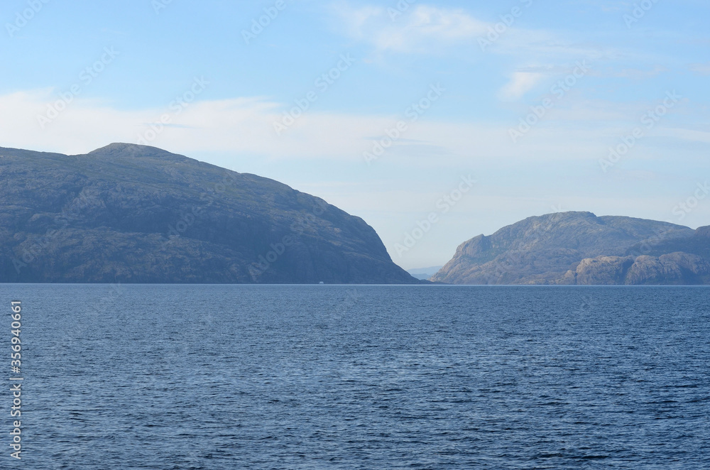 Sognefjord, Norway, Scandinavia. View from the board of Flam - Bergen ferry.