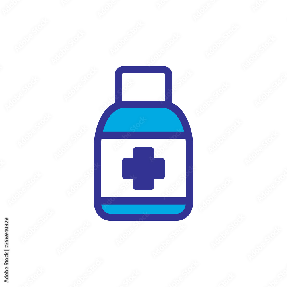 bottle pill icon logo illustration template bottle pill icon logo illustration template