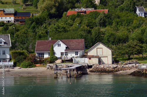 Sognefjord, Norway, Scandinavia. View from the board of Flam - Bergen ferry.