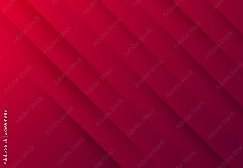 Fototapeta premium Abstract gradient red paper cut tech design with shadow effect background. illustration vector eps10