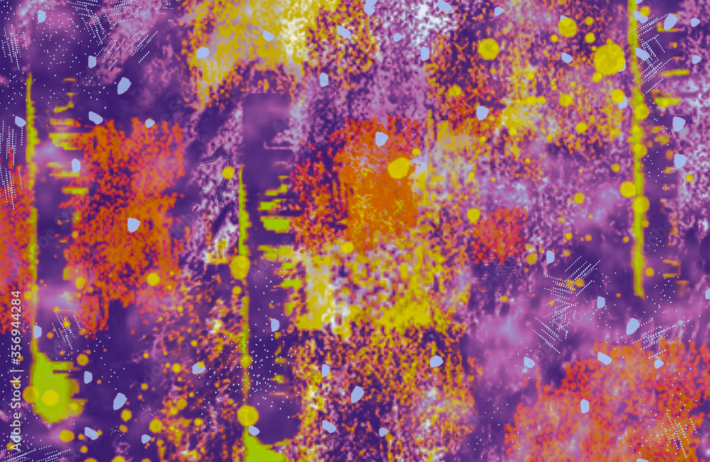 Abstract Colorful Background Patern Illustration Design. Orange, Purple and Yelow Shade Color.