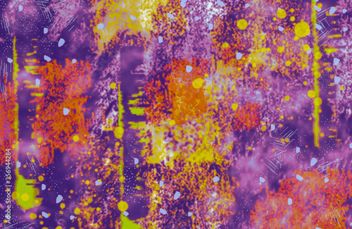 Abstract Colorful Background Patern Illustration Design. Orange, Purple and Yelow Shade Color.