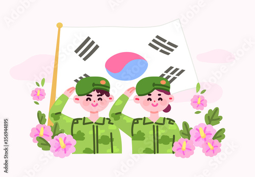 호국보훈의 달 컨셉 일러스트