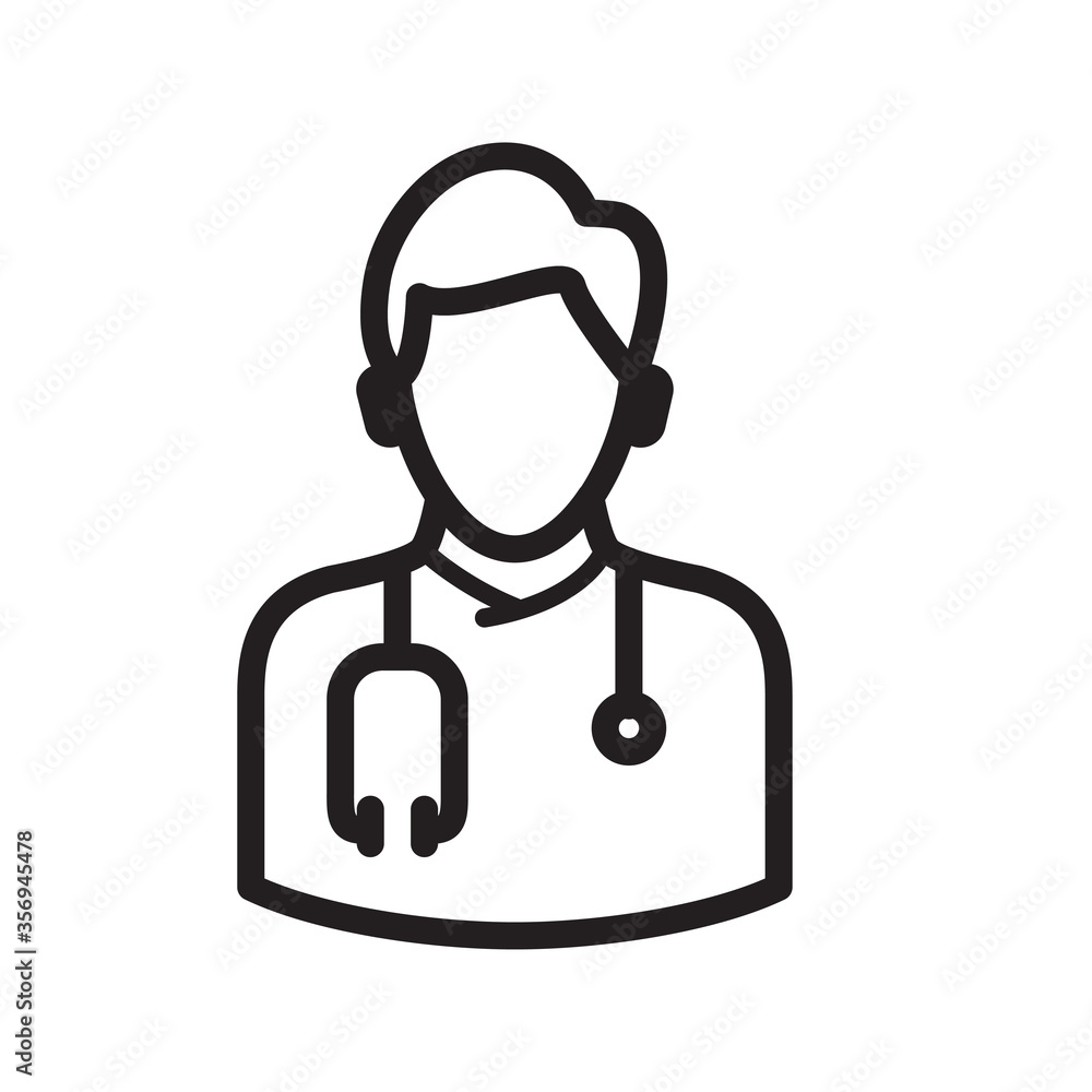 Fototapeta premium doctor icon logo illustration template