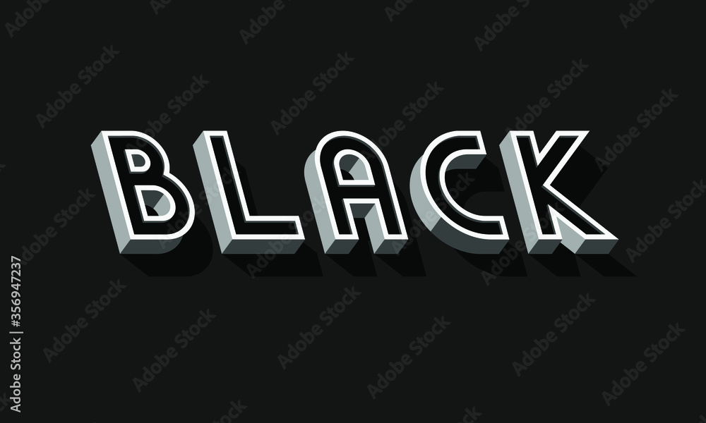 Black card. Typographic banner design. Vector Illustration. 