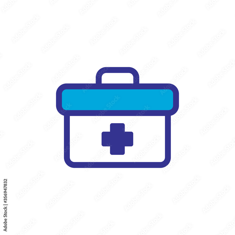 Obraz premium first aid box icon logo illustration template