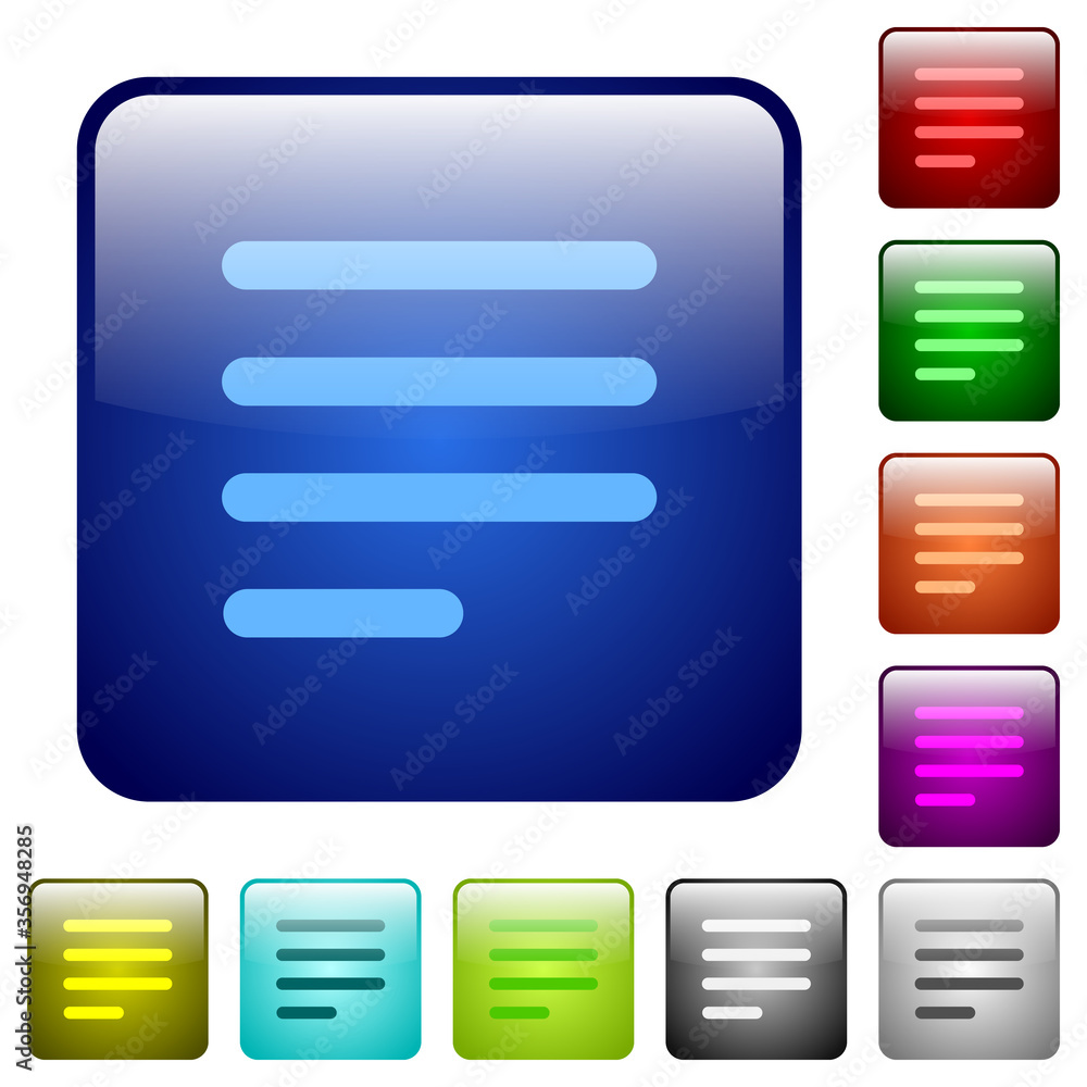 Text align justify last row left color square buttons Text align justify last row left color square buttons