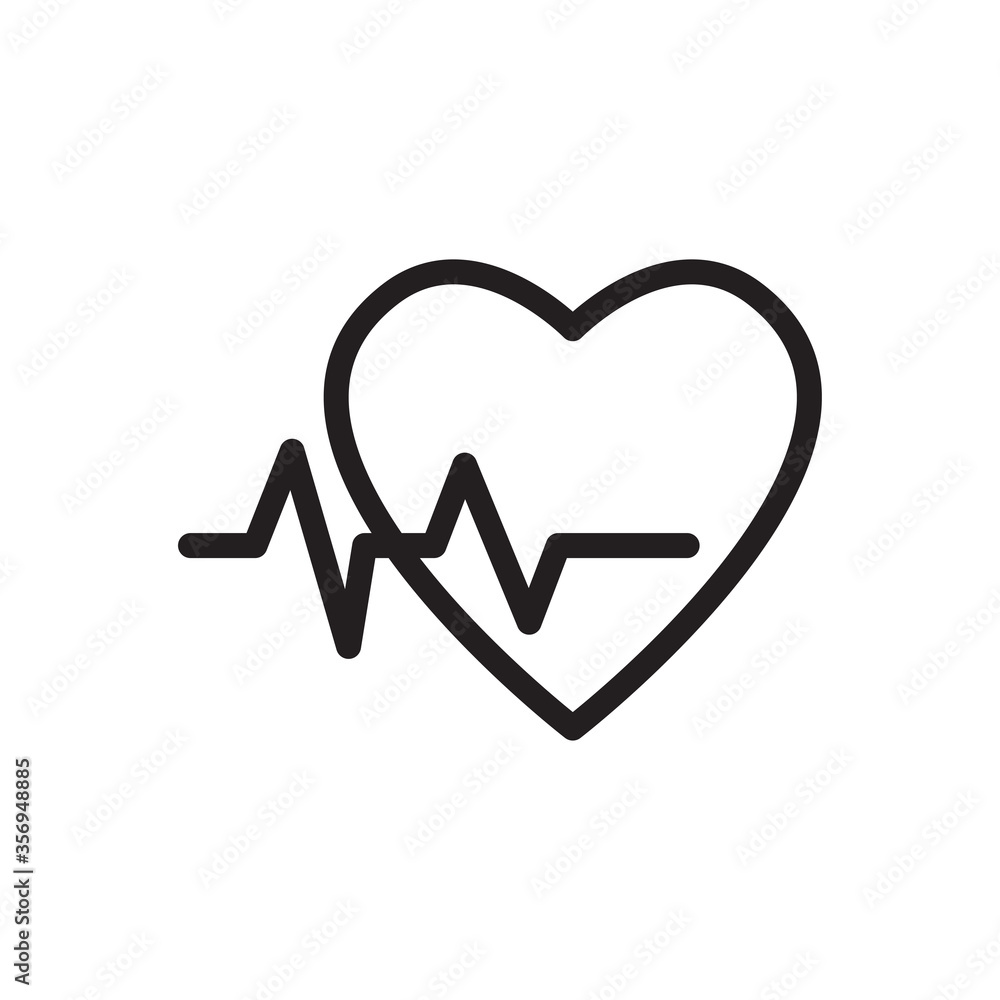 heart pulse icon logo illustration template heart pulse icon logo illustration template