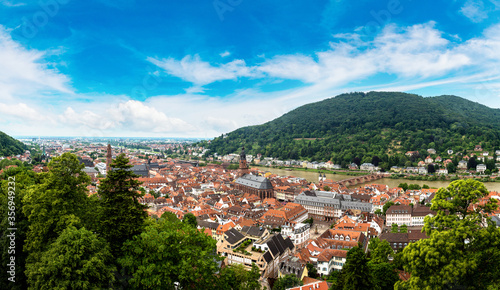 Panoramic aerial view of Heidelberg