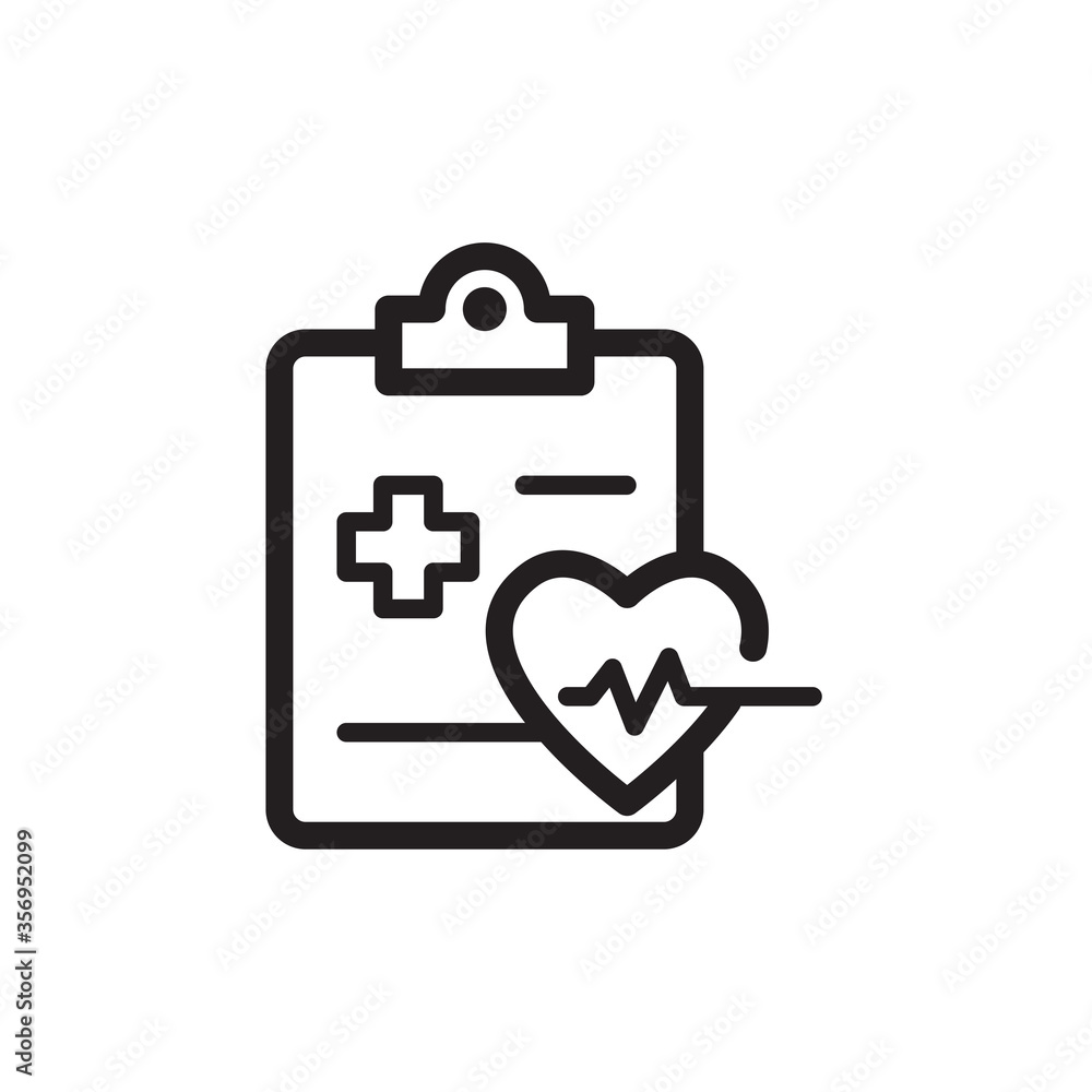 medical report icon icon logo illustration template medical report icon icon logo illustration template