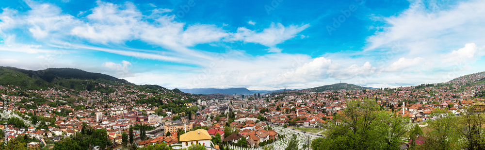 Panoramic view of Sarajevo