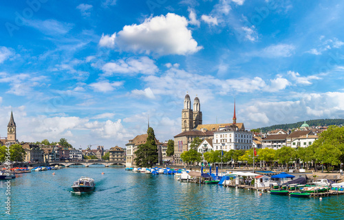 Historical part of Zurich  Switzerland
