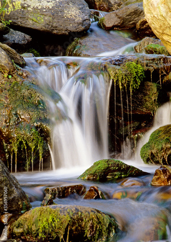 Small waterfall in Exmoor  Somerset  UK