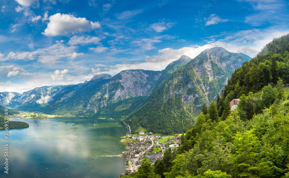 Panoramic view of Hallstatt, Austria