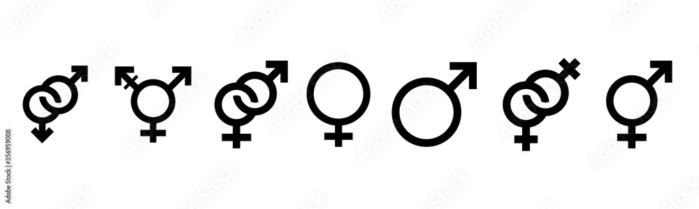 Male and female symbol set Male and female symbol set