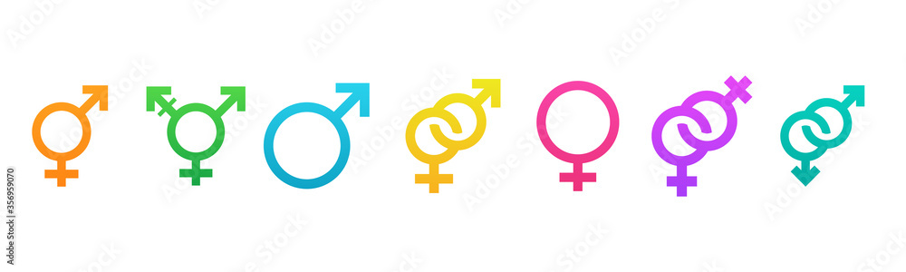 Male and female symbol set Male and female symbol set